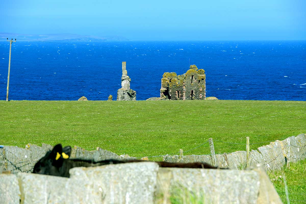 Castle ruins on the cliff