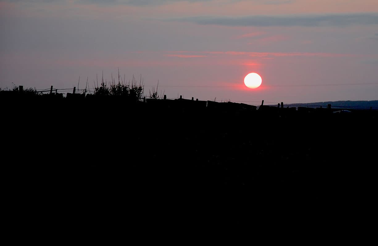 Sunset over the coast